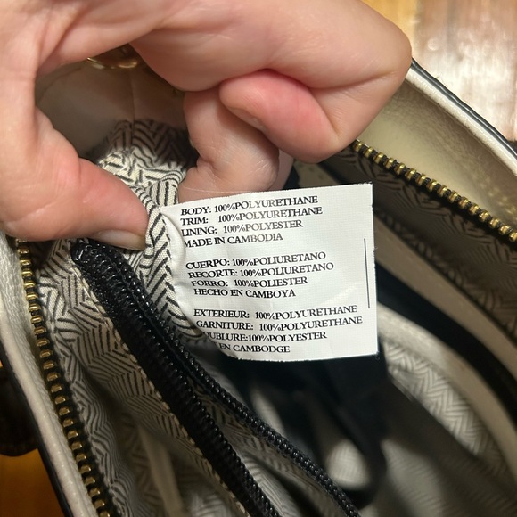 Steve Madden Black and White Purse Handles and Crossbody - Picture 7 of 14